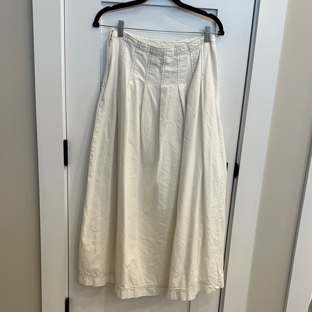 ANTHRO Off White Midi Skirt - Picture 6 of 9